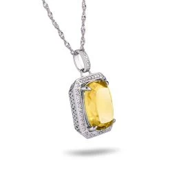 Rainbow Collection Citrine Pendant & Chain