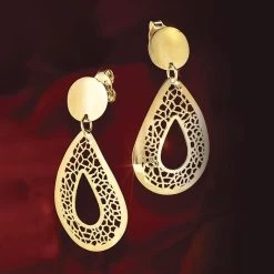 Italian 14K Gold Tarantella Earrings