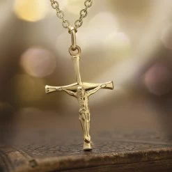 14k Gold Crucifix Pendant