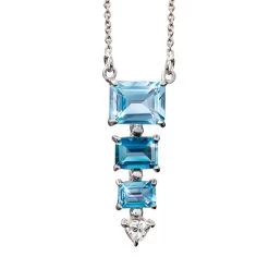 Arctic Blue Topaz Necklace