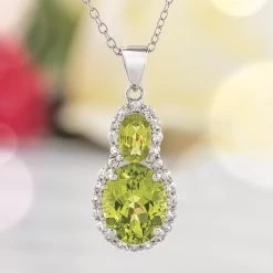 Gem For The Ages Peridot Necklace & Earrings Set -Accessories shop, one for all. 56028 2 800