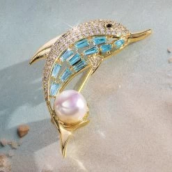 Summertime Special Dolphin Brooch