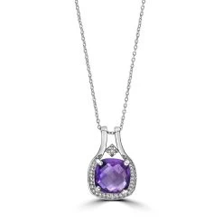 Amethyst Cushion-Cut Necklace