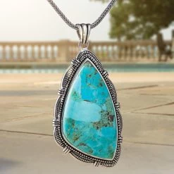 Arizona Saguaro Turquoise Pendant