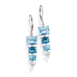Arctic Blue Topaz Earrings