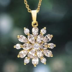 Silent Night Snowflake Pendant & Chain