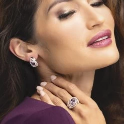 Swirling Amethyst Earrings -Accessories shop, one for all. 57315 1 800