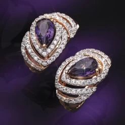 Swirling Amethyst Ring & Earrings Set -Accessories shop, one for all. 57316 2 800