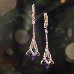 Brilliant Amethyst Pendant, Chain & Earrings -Accessories shop, one for all. 57422 2 800