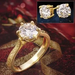 Star Power Moissanite Ring & Earrings