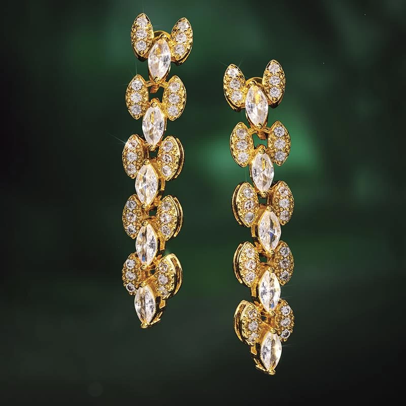 Golden Empress Necklace & Earring Set 3 Golden Empress Necklace & Earring Set - Image 3