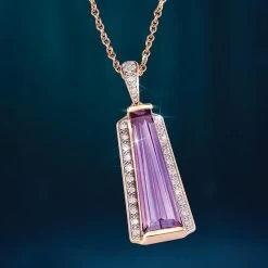 Brazilian Obelisks Amethyst Necklace