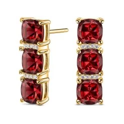 Cabernet Garnet Three Stone Necklace And Earrings 5 Cabernet Garnet Three Stone Necklace And Earrings -Accessories shop, one for all. 58155 2 800