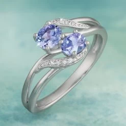 Tanzanite Infinity Ring