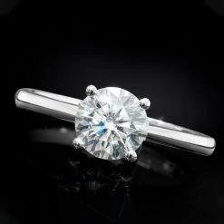 Moissanite Solitaire Ring (1 Carat)
