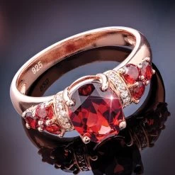 Bohemian Red Garnet Ring
