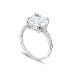 Asscher Cut Ring (3-2/3 Ctw) -Accessories shop, one for all. w1554 2 800