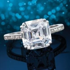 Asscher Cut Ring (3-2/3 Ctw) -Accessories shop, one for all. w1554 4 800
