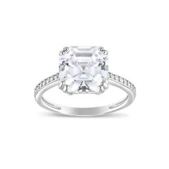 Asscher Cut Ring (3-2/3 Ctw)
