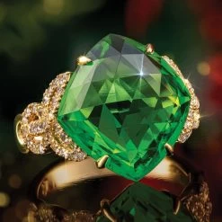 Fancy Cut Helenite Ring