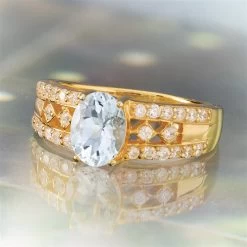 Aquamarine Romance Ring