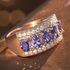Rose Gold-finished Karatu Tanzanite Ring