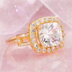 White Emerald Regal Ring