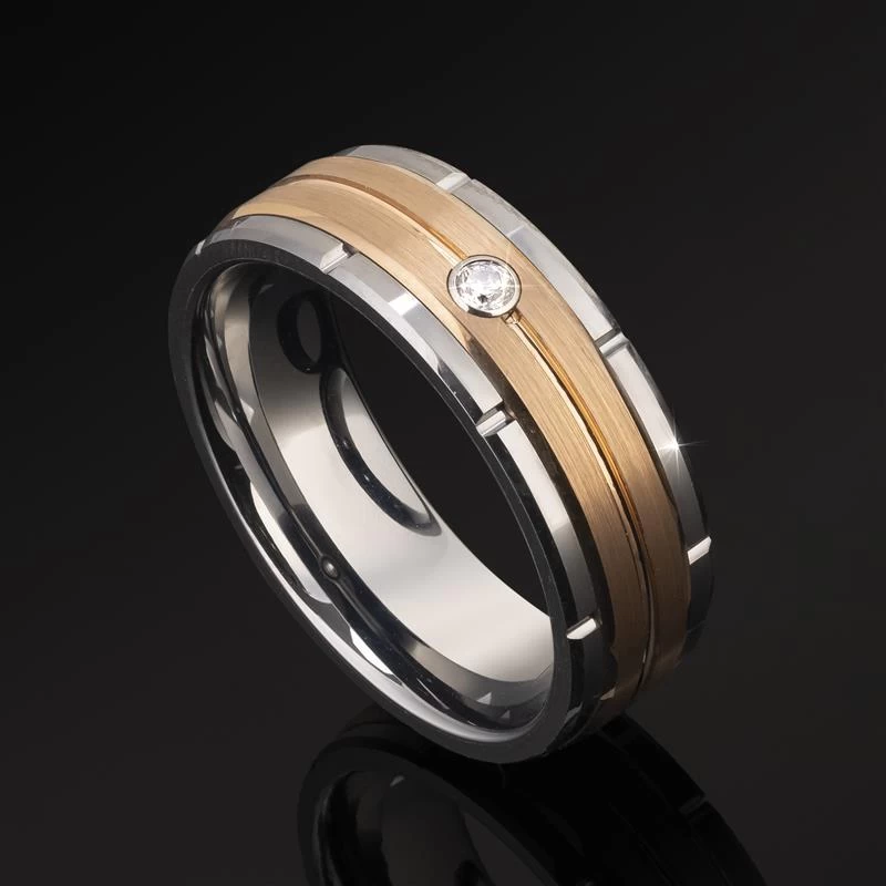Tungsten Tough Rose Gold Ring 1 Tungsten Tough Rose Gold Ring