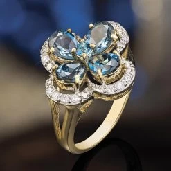 British Blues Topaz Ring