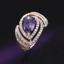 Swirling Amethyst Ring
