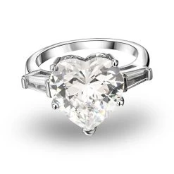 DiamondAura Heart & Baguette Ring