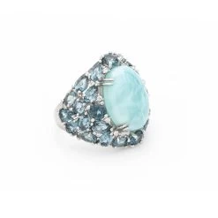 Atlantis Larimar & Blue Topaz Ring