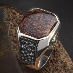 Men's Dinosaur Bone Ring